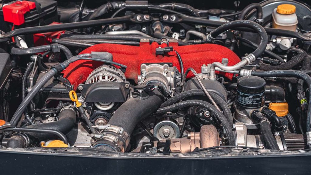 Subaru coolant leak red engine